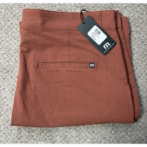 New Travis Mathew Mens 42 Step Dance Shorts 9" Inseam Maple Orange Golf